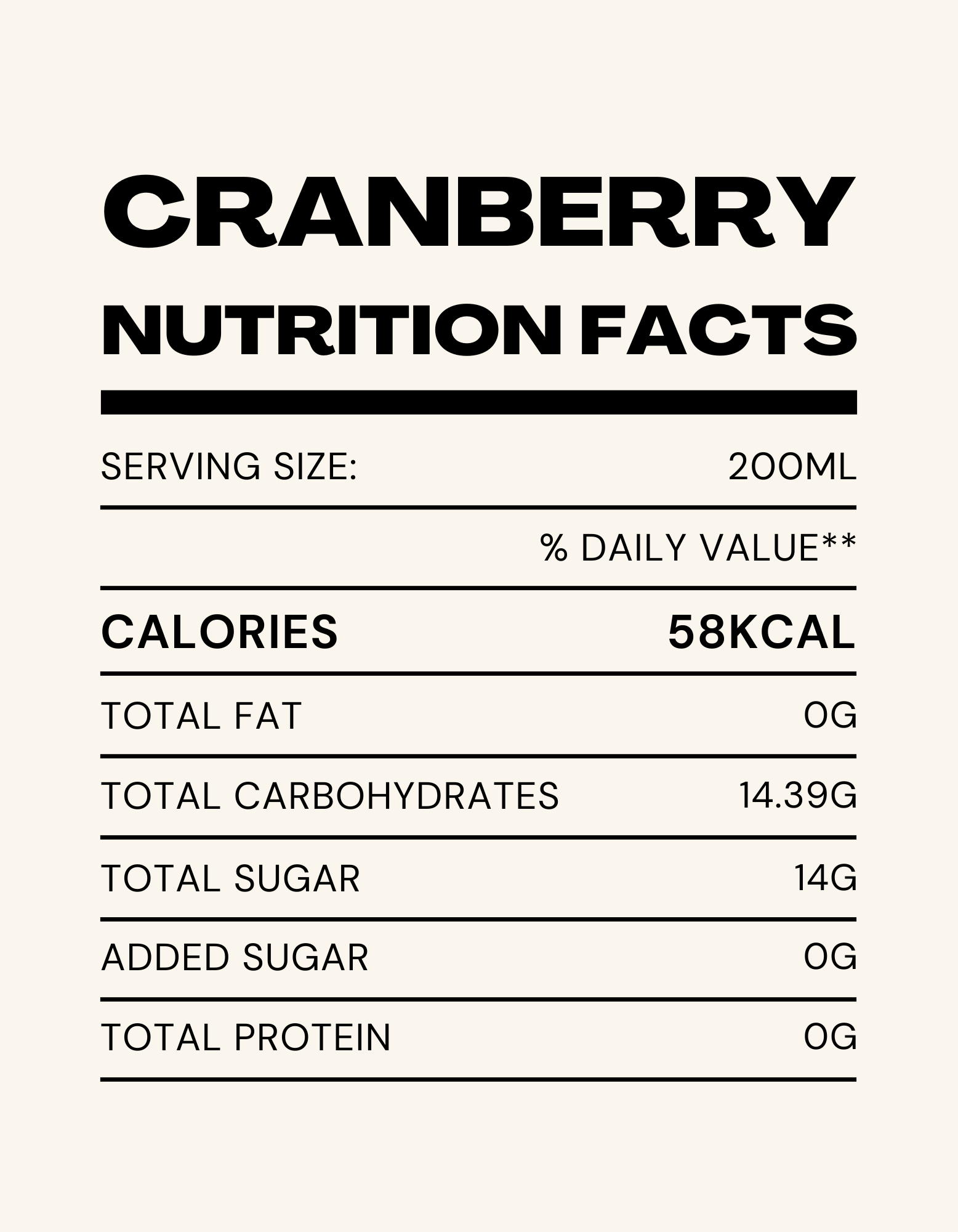rus organic cranberry juice ingredients