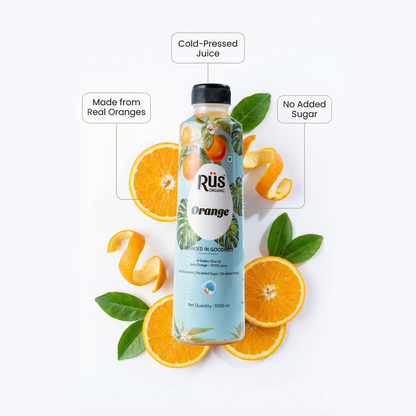 Rus Organic Orange Juice | Pack of 2 x 1L
