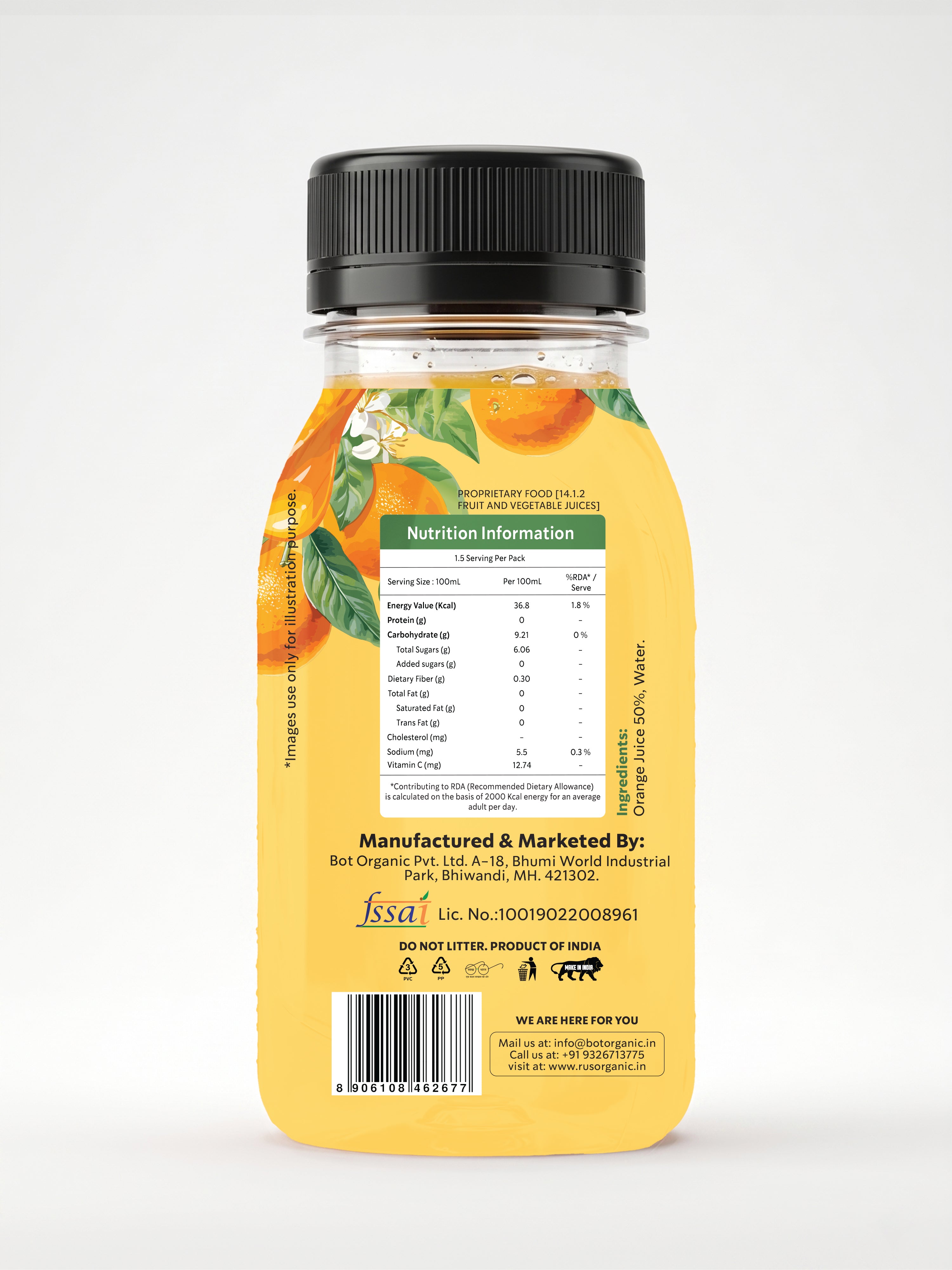 Orange Punch with Fibre & Vitamin C | Pack of 4 x 150 ml