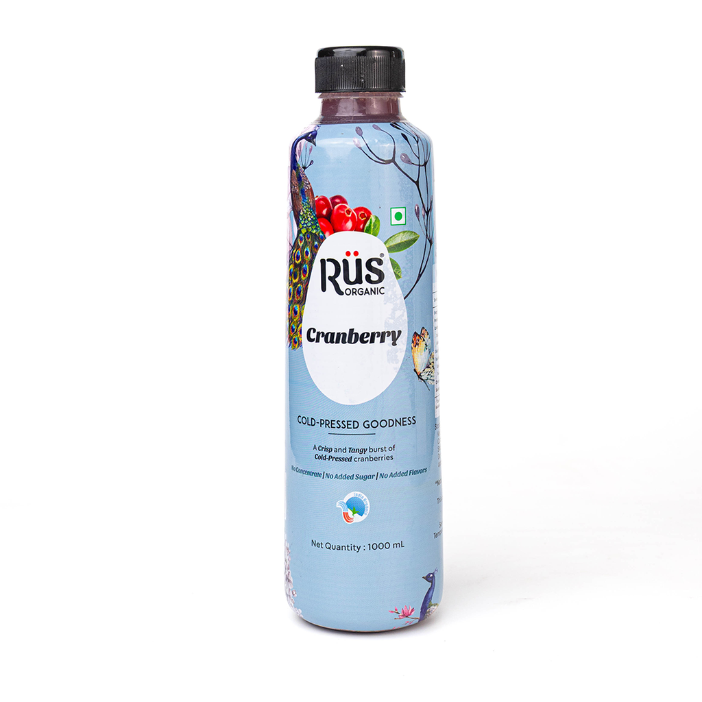 Organic Cranberry Juice | Pack of 2 x 1 L