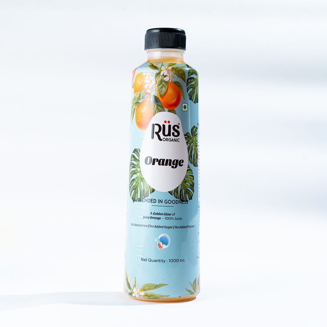 Rus Organic Orange Juice | Pack of 2 x 1L