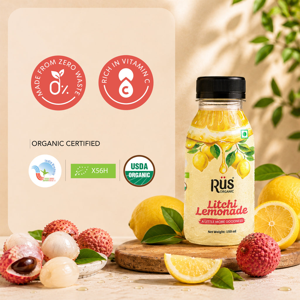 Litchi Lemonade with Vitamin C | Pack of 4 x 150 ml
