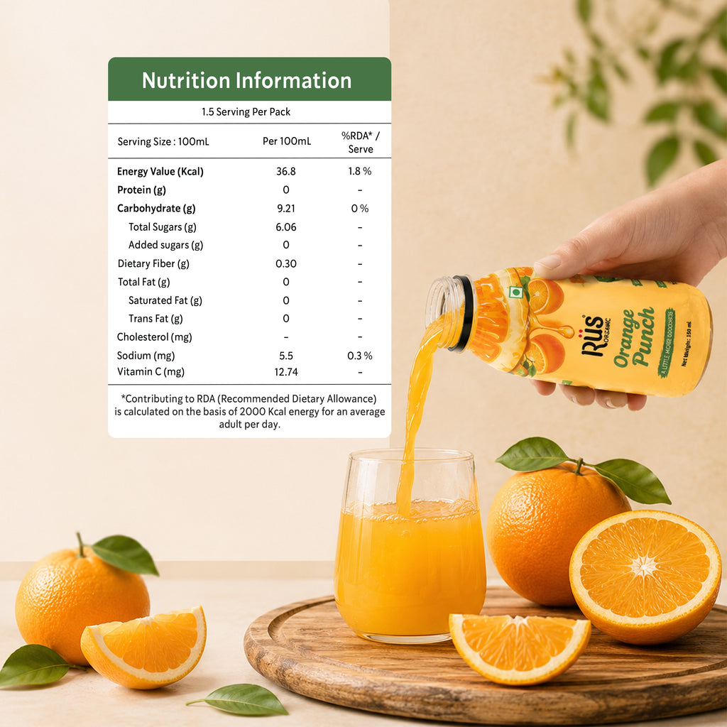 Orange Punch with Fibre & Vitamin C | Pack of 4 x 150 ml