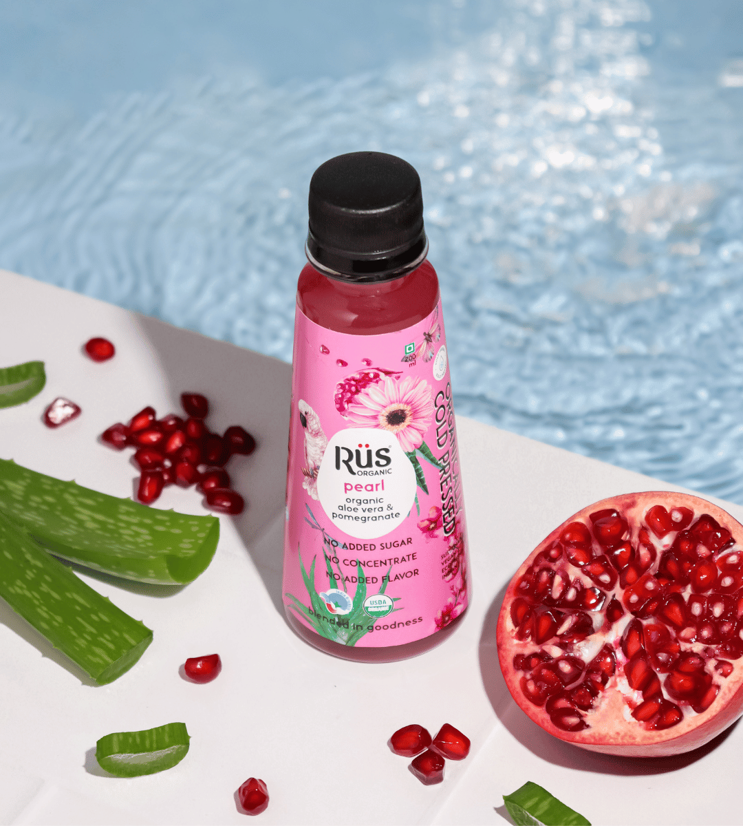 organic aloe vera and pomegranate juice mix pack 